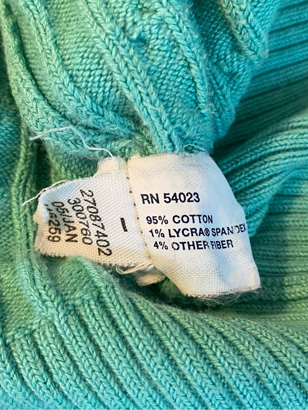 Vintage Gap Mint Green Cotton V-Neck Cable Knit Sweater, Women's Medium, Y2K - Picture 4 of 4